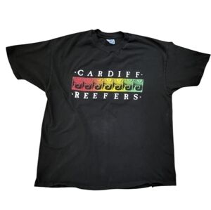 Vintage Cardiff Reefers Band Tshirt. Black. Xlarge